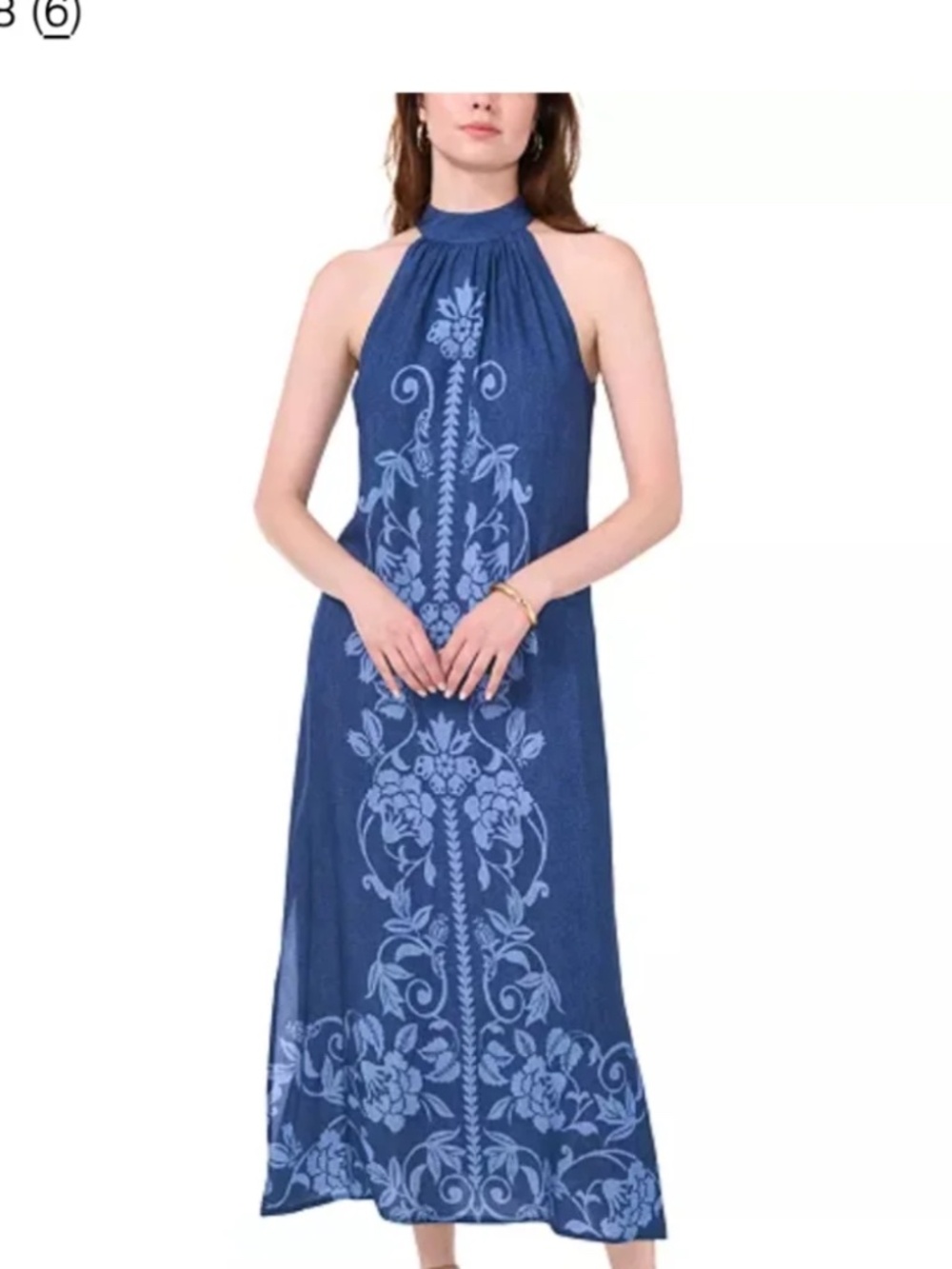 MSK Tied Halter Neck Maxi Dress - Like New Condition - Size M